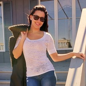 NEW!!! Crew Neck Half Sleeve Tee (White only)